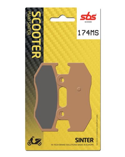 Plaquettes Freins SBS Plaquettes de frein scooter SBS 174MS Maxi sinter