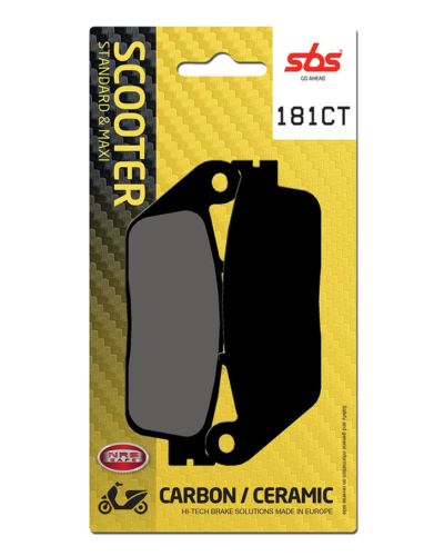 Plaquettes Freins SBS Plaquettes de frein scooter SBS 181CT Carbon tech