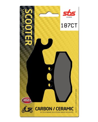 Plaquettes Freins SBS Plaquettes de frein scooter SBS 187CT Carbon tech