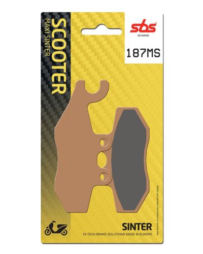 Plaquettes Freins SBS Plaquettes de frein scooter SBS 187MS Maxi sinter