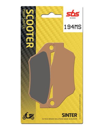 Plaquettes Freins SBS Plaquettes de frein scooter SBS 194MS Maxi sinter