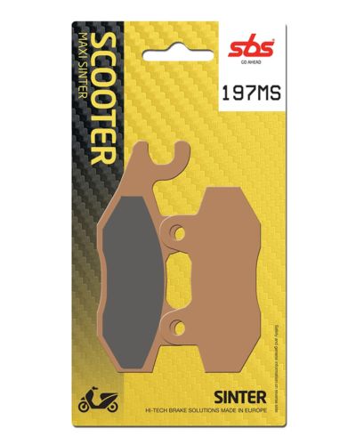 Plaquettes Freins SBS Plaquettes de frein scooter SBS 197MS Maxi sinter