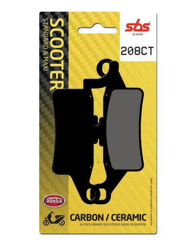 Plaquettes Freins SBS Plaquettes de frein scooter SBS 208CT Maxi carbon