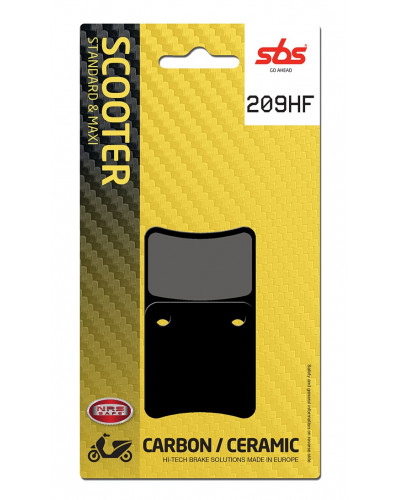 Plaquettes Freins SBS PLAQUETTES SBS 209HF Plaquettes Freins SBS PLAQUETTES SBS 209HF