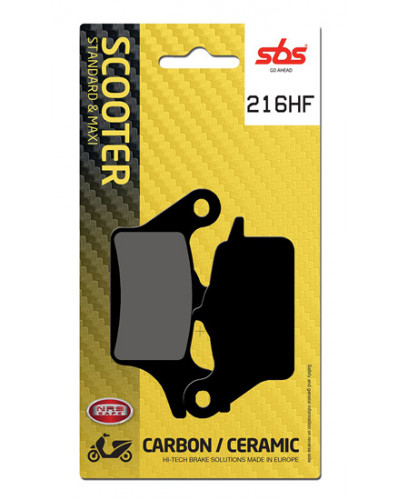 Plaquettes Freins SBS PLAQUETTES SBS 216HF