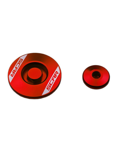 Moteur divers SCAR Bouchon carter moteur latéraux SCAR rouge Honda