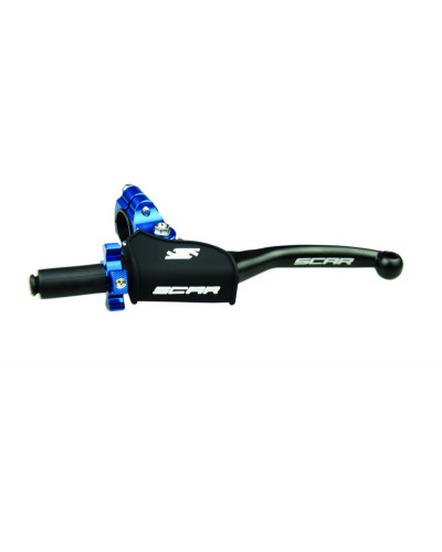 Leviers Accessoires Moto SCAR Levier repliable + cocotte universel SCAR noir - molette bleu