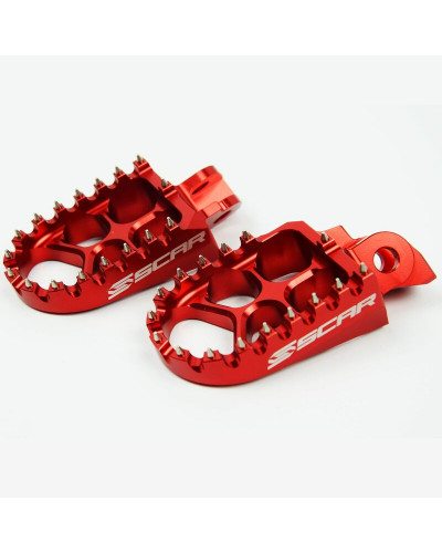 Repose Pieds Moto SCAR Repose-pieds SCAR Evo rouge Suzuki RM85