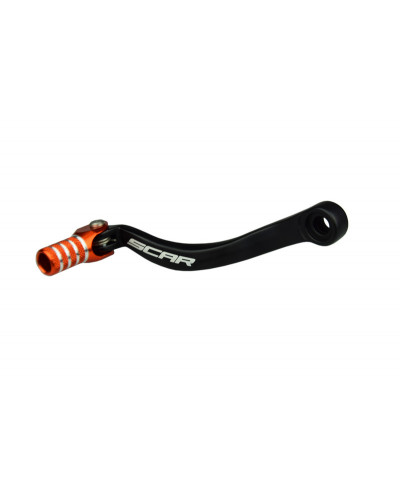 Selecteur Moto SCAR Sélecteur de vitesse SCAR noir mat/embout orange KTM SX125