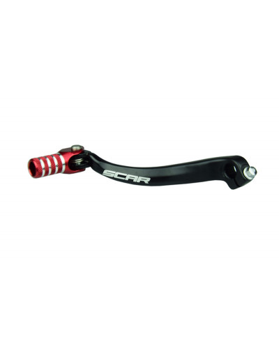 Selecteur Moto SCAR Sélecteur de vitesse SCAR noir mat/embout rouge Honda CRF250R