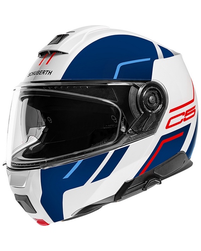 Casque Modulable Moto SCHUBERTH C5 Master blanc-bleu