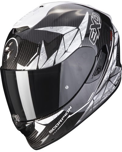 Casque Intégral Moto SCORPION EXO Exo-1400 carbon air Aranea noir-blanc