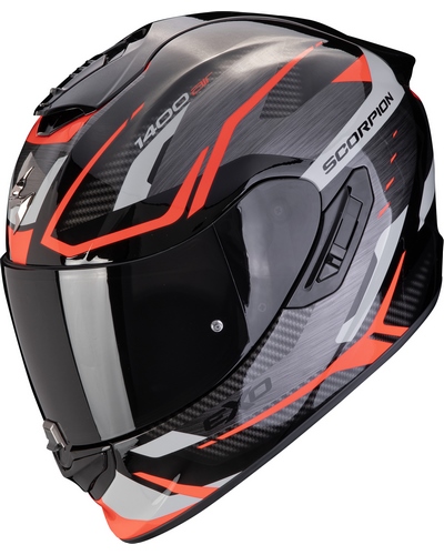 Casque Intégral Moto SCORPION EXO Exo-1400 Evo² air Accord gris-rouge