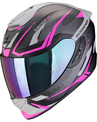 Casque Intégral Moto SCORPION EXO Exo-1400 Evo² air Accord noir-rose