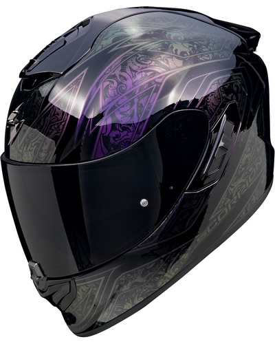Casque Intégral Moto SCORPION EXO Exo-1400 Evo² air Fantasy noir-caméléon
