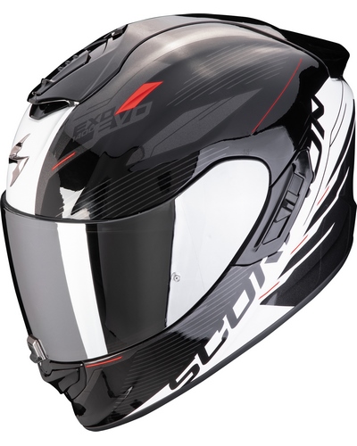 Casque Intégral Moto SCORPION EXO Exo-1400 Evo² air Luma noir-blanc