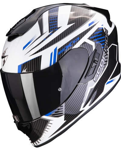 Casque Intégral Moto SCORPION EXO Exo-1400 Evo air Shell bleu