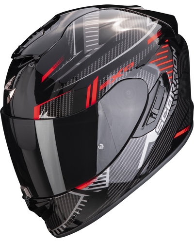 Casque Intégral Moto SCORPION EXO Exo-1400 Evo air Shell noir-rouge