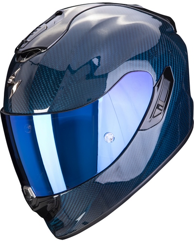 Casque Intégral Moto SCORPION EXO Exo-1400 Evo Carbon air Solid bleu
