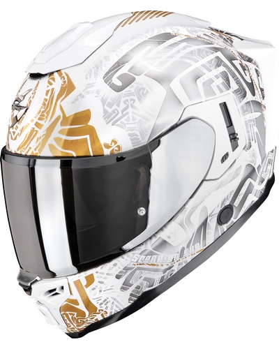 Casque Integral Moto SCORPION EXO Exo-1500 air Apus blanc-gris