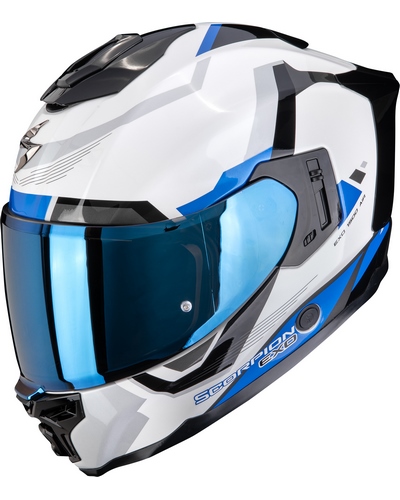 Casque Integral Moto SCORPION EXO Exo-1500 air Arena blanc-bleu