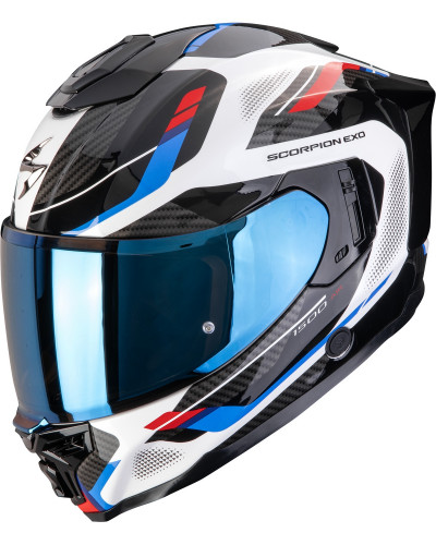 Casque Integral Moto SCORPION EXO Exo-1500 air Sleek blanc-rouge