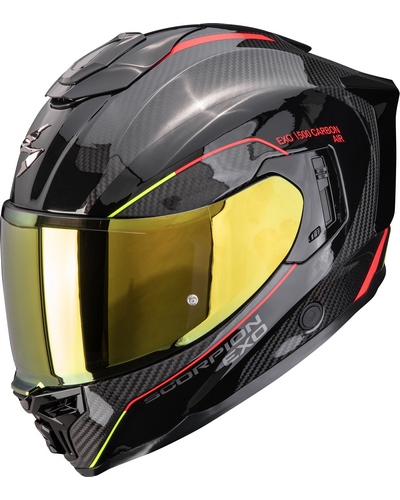 Casque Integral Moto SCORPION EXO Exo-1500 carbon air Mundi noir-jaune