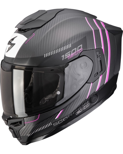 Casque Integral Moto SCORPION EXO Exo-1500 carbon air Zity noir-rose