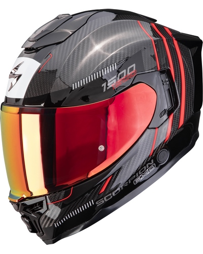 Casque Integral Moto SCORPION EXO Exo-1500 carbon air Zity noir-rouge