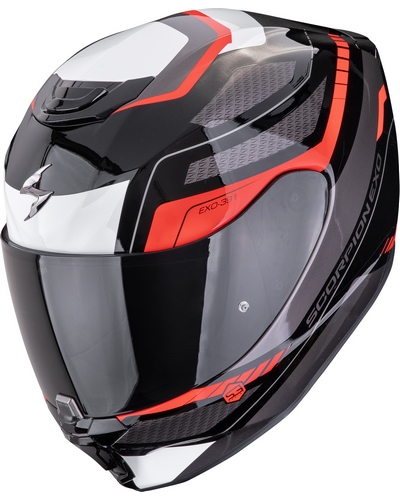 Casque Integral Moto SCORPION EXO Exo-391 Leo noir-rouge