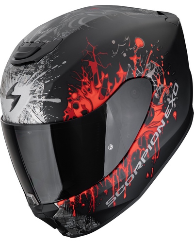 Casque Integral Moto SCORPION EXO Exo-391 Wolf noir-rouge