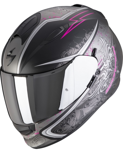 Casque Intégral Moto SCORPION EXO EXO-491 Run noir-rose