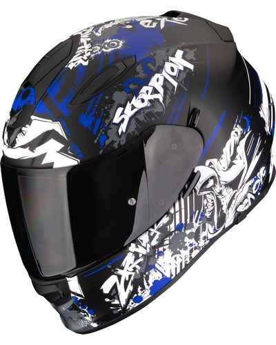 Casque Integral Moto SCORPION EXO EXO-491 Spector noir-bleu
