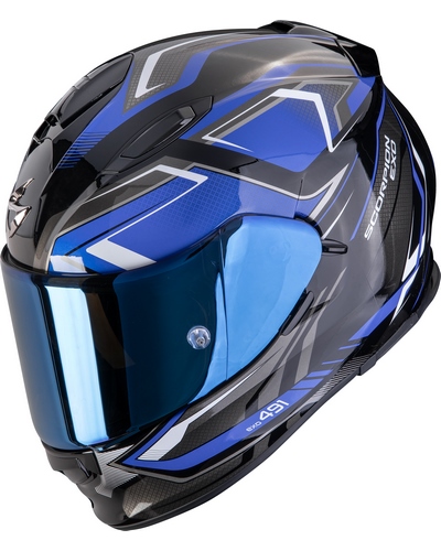 Casque Integral Moto SCORPION EXO EXO-491 Zumo noir-bleu