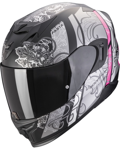 Casque Intégral Moto SCORPION EXO Exo-520 Evo air Fasta lady noir-rose