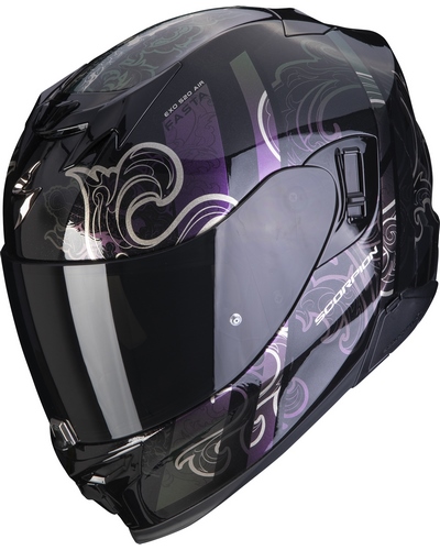 Casque Intégral Moto - Scorpion Exo-391 Dream Violet/Noir