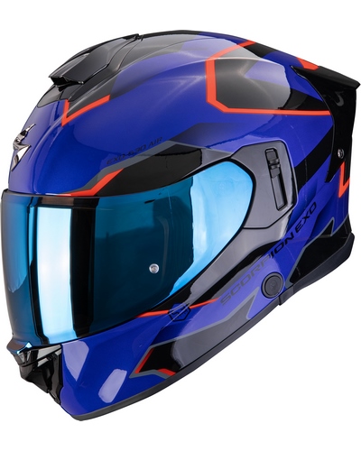 Casque Integral Moto SCORPION EXO Exo-530 air Clip noir-bleu