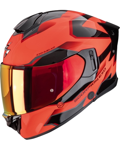 Casque Integral Moto SCORPION EXO Exo-530 air Clip rouge-noir