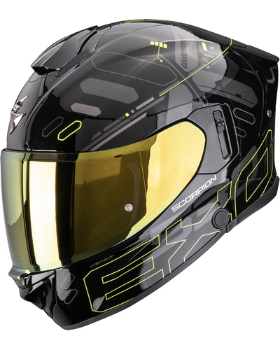 Casque Intégral Moto SCORPION EXO Exo-530 air Fond noir-jaune