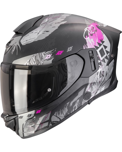 Casque Integral Moto SCORPION EXO Exo-530 air Hadji noir-rose