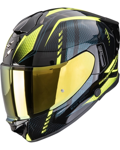 Casque Integral Moto SCORPION EXO Exo-530 air Theras noir-jaune