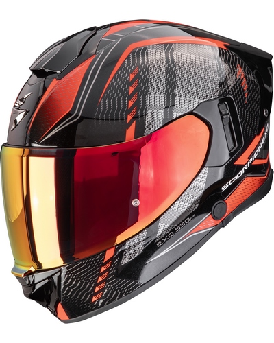 Casque Integral Moto SCORPION EXO Exo-530 air Theras noir-rouge