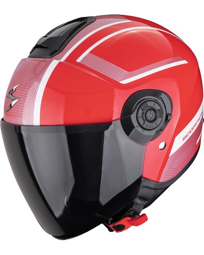 Casque Jet Moto SCORPION EXO Exo-City II Cosmos rouge-gris