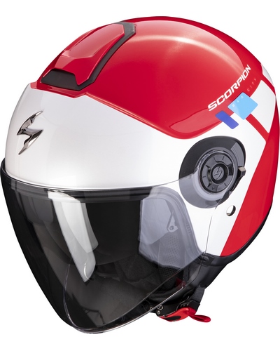 Casque Jet Moto SCORPION EXO Exo-City II Mall blanc-rouge