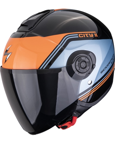 Casque Jet Moto SCORPION EXO Exo-City II Vita noir-orange