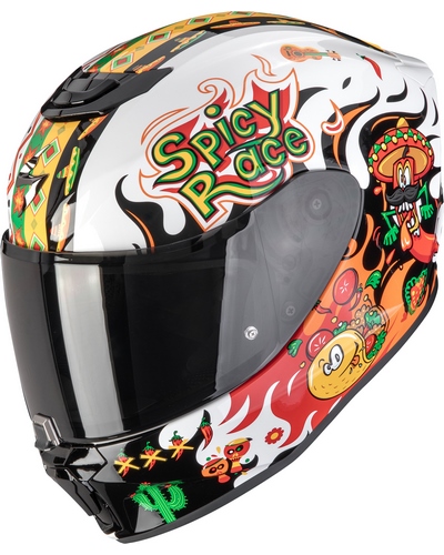 Casque Enfant SCORPION EXO Exo-JNR Yucatan blanc-orange