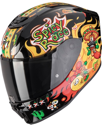 Casque Enfant SCORPION EXO Exo-JNR Yucatan noir-jaune