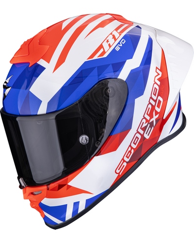Casque Integral Moto SCORPION EXO Exo-R1 Evo² air Valere rouge-bleu