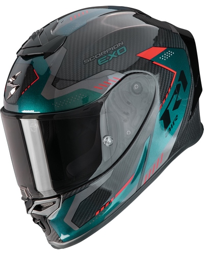Casque Integral Moto SCORPION EXO EXO-R1 evo C air Propel noir-vert