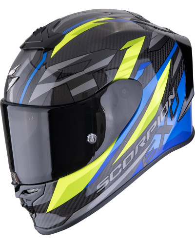 Casque Integral Moto SCORPION EXO EXO-R1 evo C air Runner noir-bleu